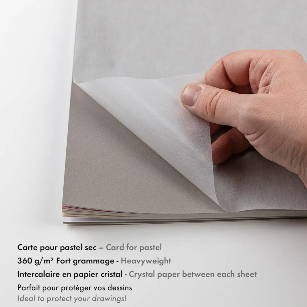 Papier do pasteli suchych Pastelmat No. 7 - Clairefontaine - 18 x 24 cm 360 g 12 ark.