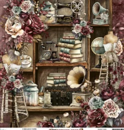 Papier do scrapbookingu 30,5 x 30,5 cm - Mintay - Antique Shop 01