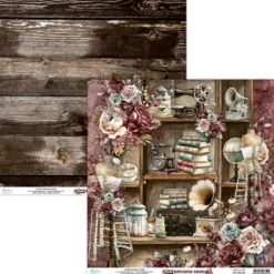 Papier do scrapbookingu 30,5 x 30,5 cm - Mintay - Antique Shop 01