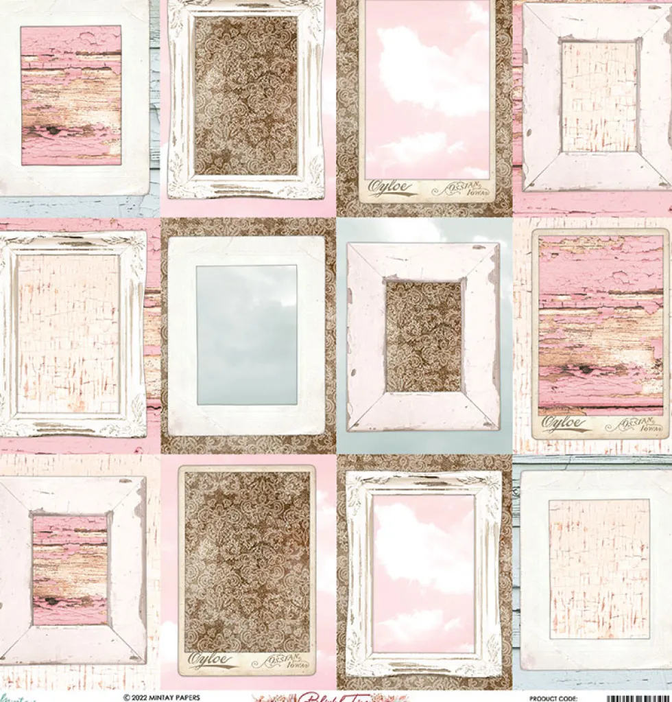Papier do scrapbookingu 30,5 x 30,5 cm - Mintay - Blissful Time 06