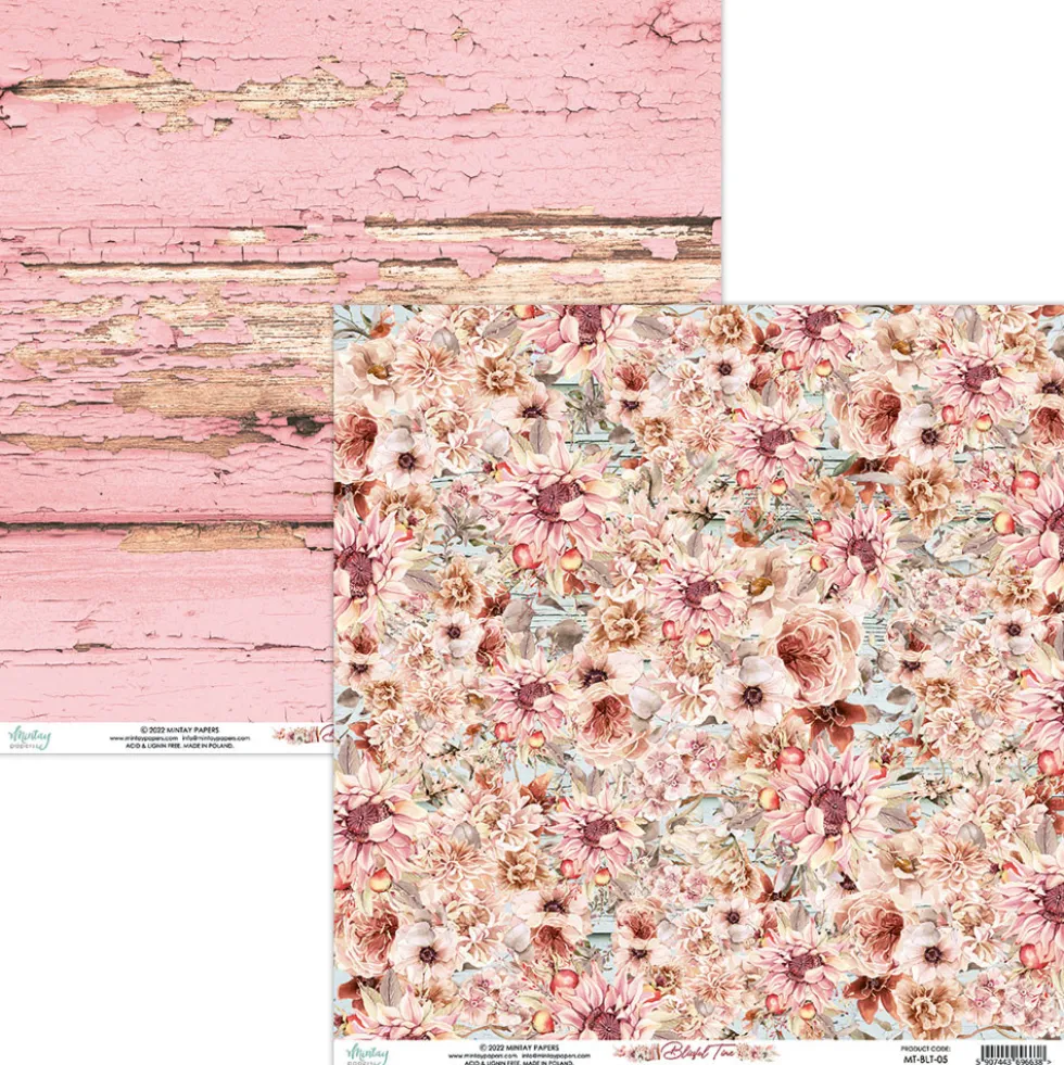 Papier do scrapbookingu 30,5 x 30,5 cm - Mintay - Blissful Time 05