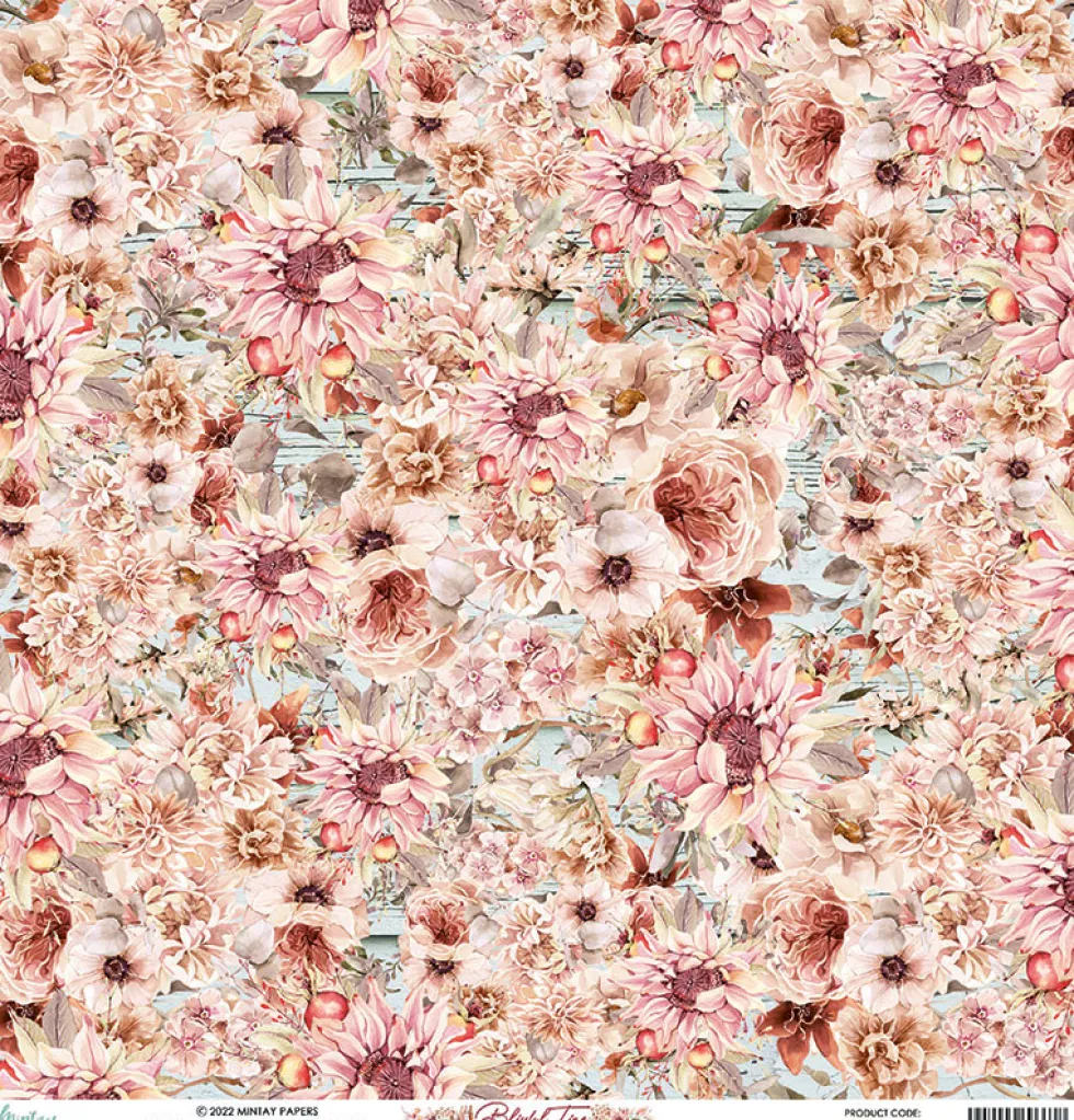 Papier do scrapbookingu 30,5 x 30,5 cm - Mintay - Blissful Time 05