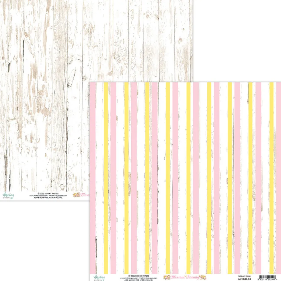 Papier do scrapbookingu 30,5 x 30,5 cm - Mintay - Blossom Serenity 05