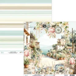 Papier do scrapbookingu 30,5 x 30,5 cm - Mintay - Bon Voyage 02