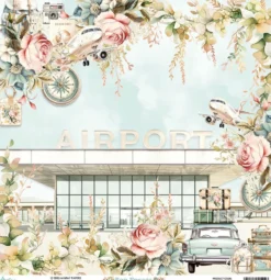 Papier do scrapbookingu 30,5 x 30,5 cm - Mintay - Bon Voyage 03