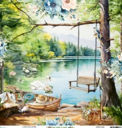 Papier do scrapbookingu 30,5 x 30,5 cm - Mintay - By The Lake 02