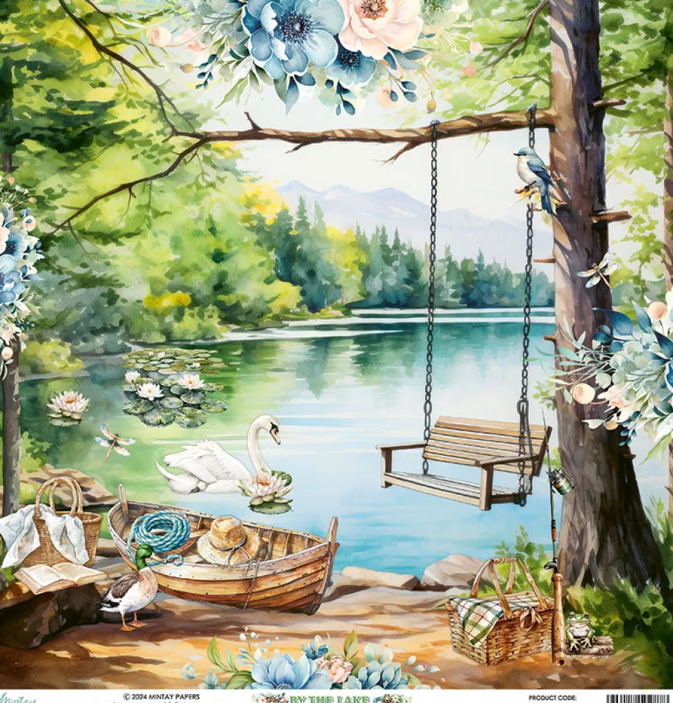 Papier do scrapbookingu 30,5 x 30,5 cm - Mintay - By The Lake 03