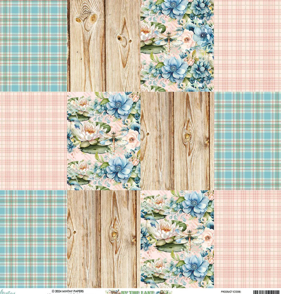 Papier do scrapbookingu 30,5 x 30,5 cm - Mintay - By The Lake 06