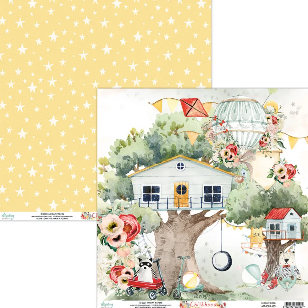 Papier do scrapbookingu 30 x 30 cm - Mintay - Childhood 04