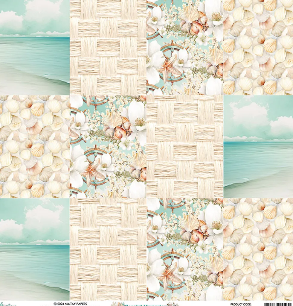 Papier do scrapbookingu 30,5 x 30,5 cm - Mintay - Coastal Memories 06