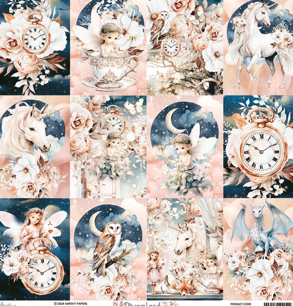 Papier do scrapbookingu 30,5 x 30,5 cm - Mintay - Dreamland 06