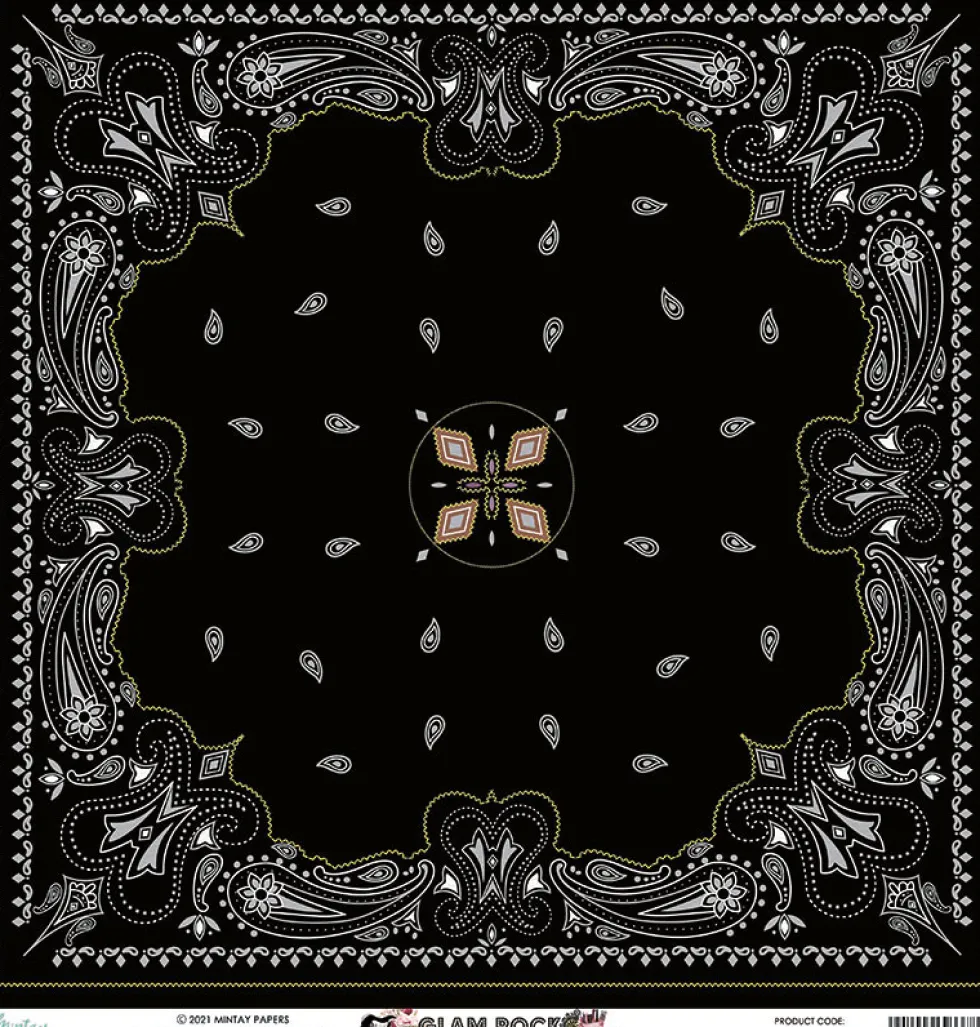 Papier do scrapbookingu 30 x 30 cm - Mintay - Glam Rock 02