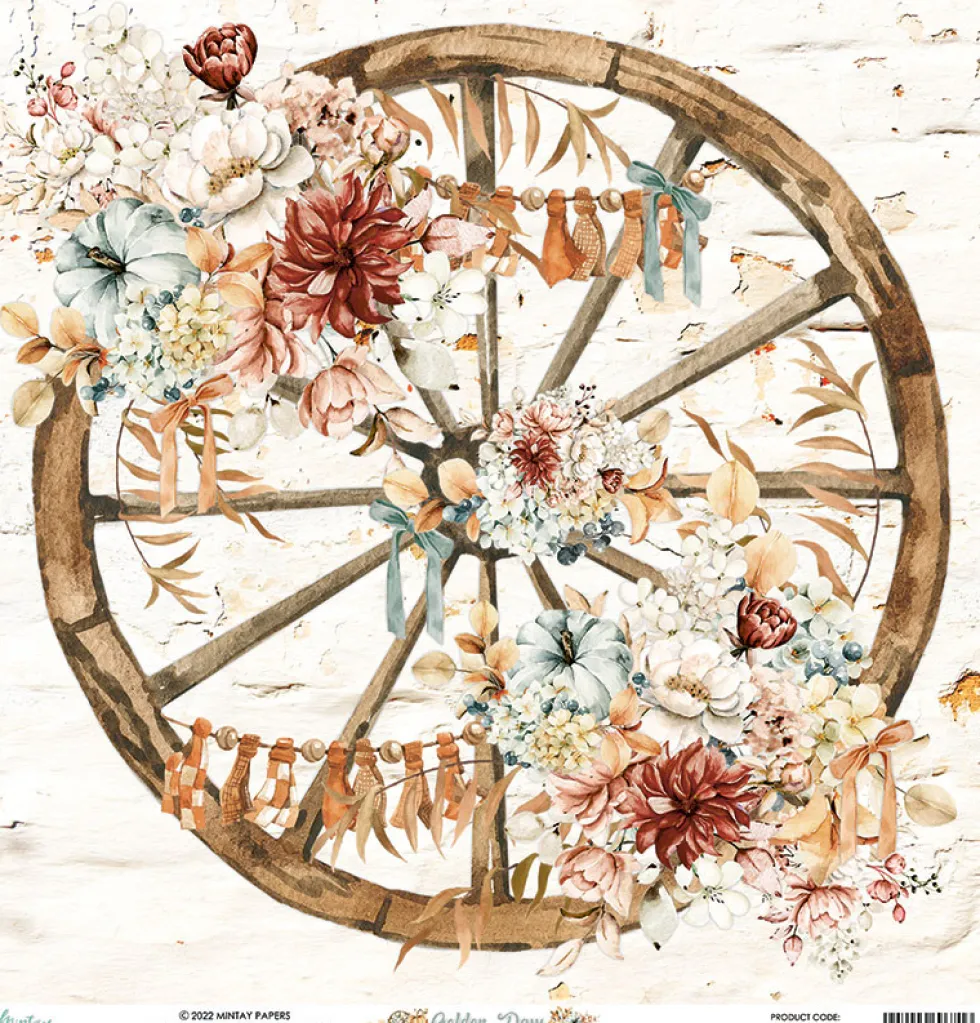 Papier do scrapbookingu 30,5 x 30,5 cm - Mintay - Golden Days 02