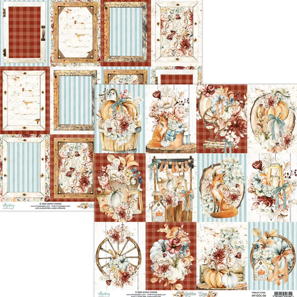 Papier do scrapbookingu 30,5 x 30,5 cm - Mintay - Golden Days 05