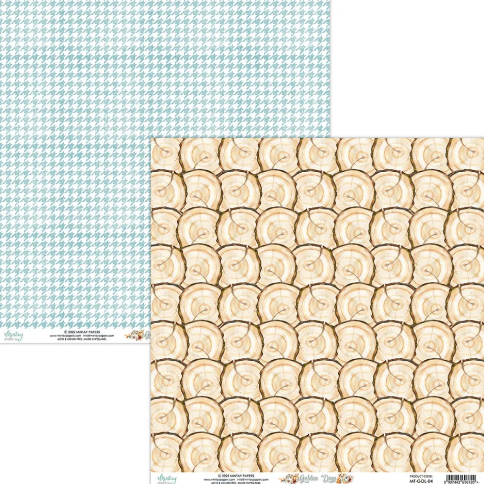 Papier do scrapbookingu 30,5 x 30,5 cm - Mintay - Golden Days 04