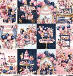 Papier do scrapbookingu 30,5 x 30,5 cm - Mintay - Happy Birthday 06