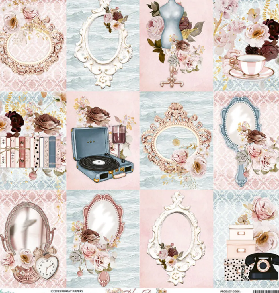 Papier do scrapbookingu 30,5 x 30,5 cm - Mintay - Her Story 06