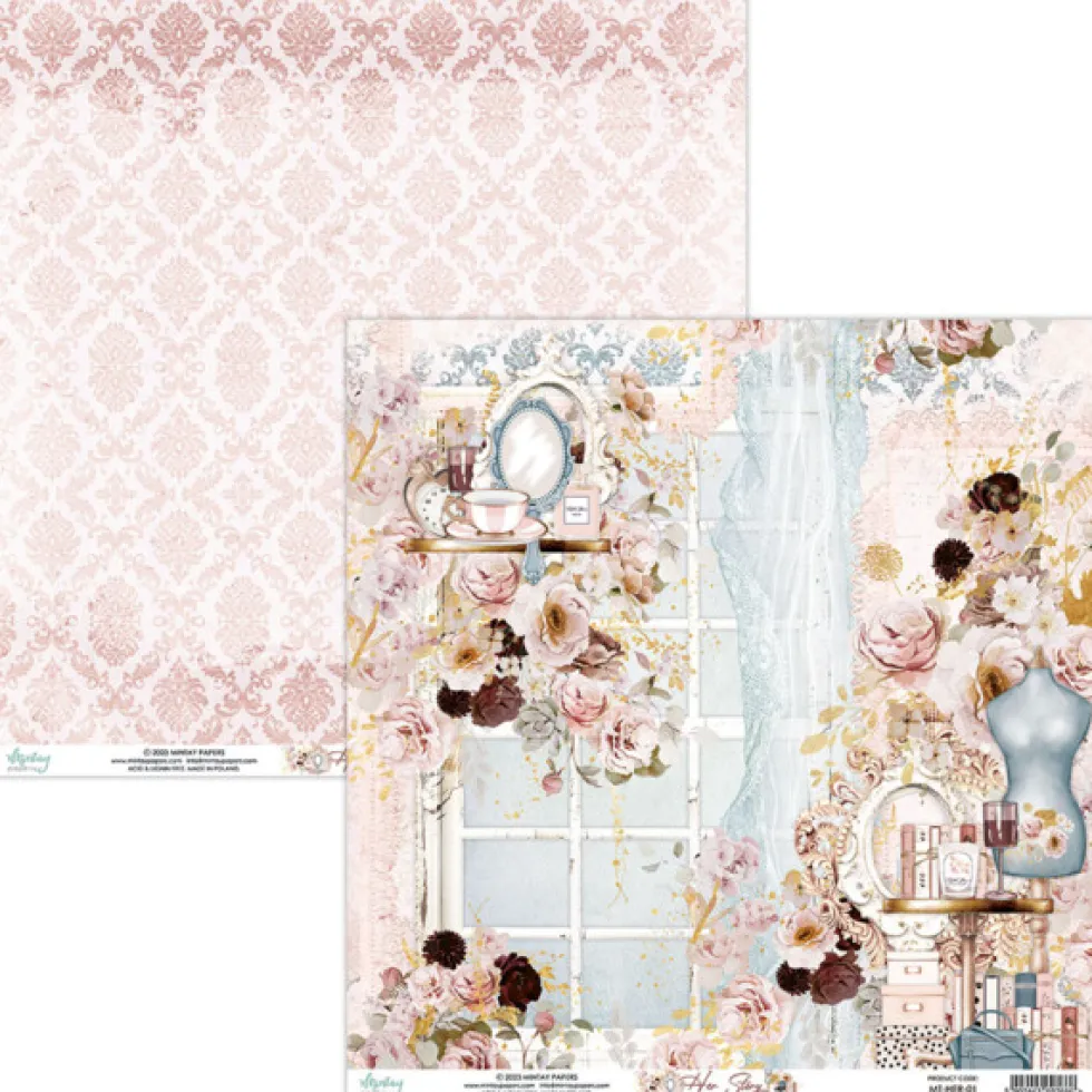 Papier do scrapbookingu 30,5 x 30,5 cm - Mintay - Her Story 01