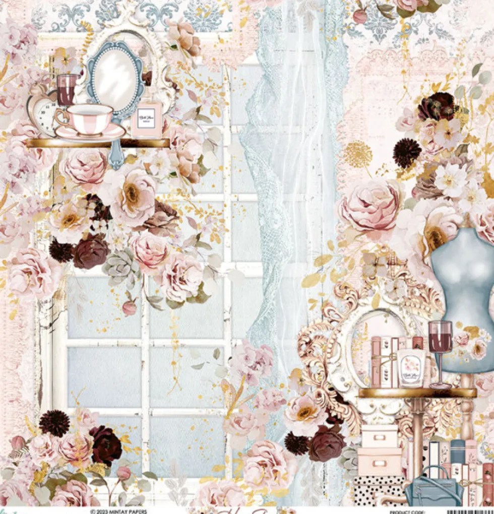 Papier do scrapbookingu 30,5 x 30,5 cm - Mintay - Her Story 01