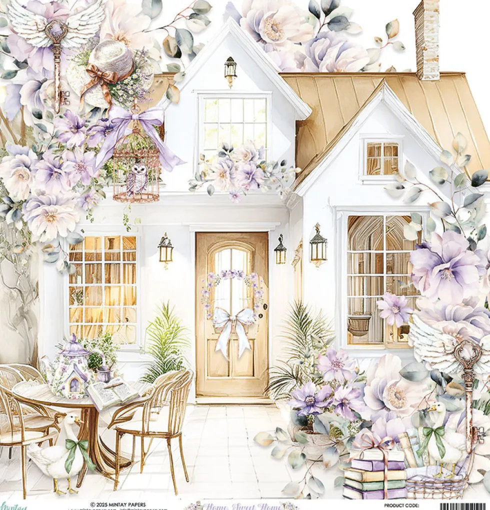 Papier do scrapbookingu 30,5 x 30,5 cm - Mintay - Home Sweet Home 03