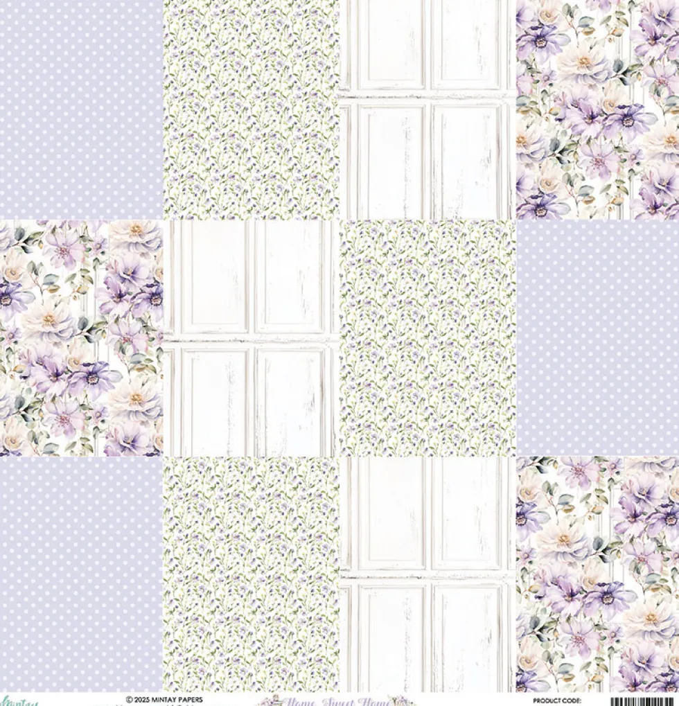 Papier do scrapbookingu 30,5 x 30,5 cm - Mintay - Home Sweet Home 06