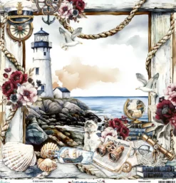 Papier do scrapbookingu 30,5 x 30,5 cm - Mintay - Lighthouse 01