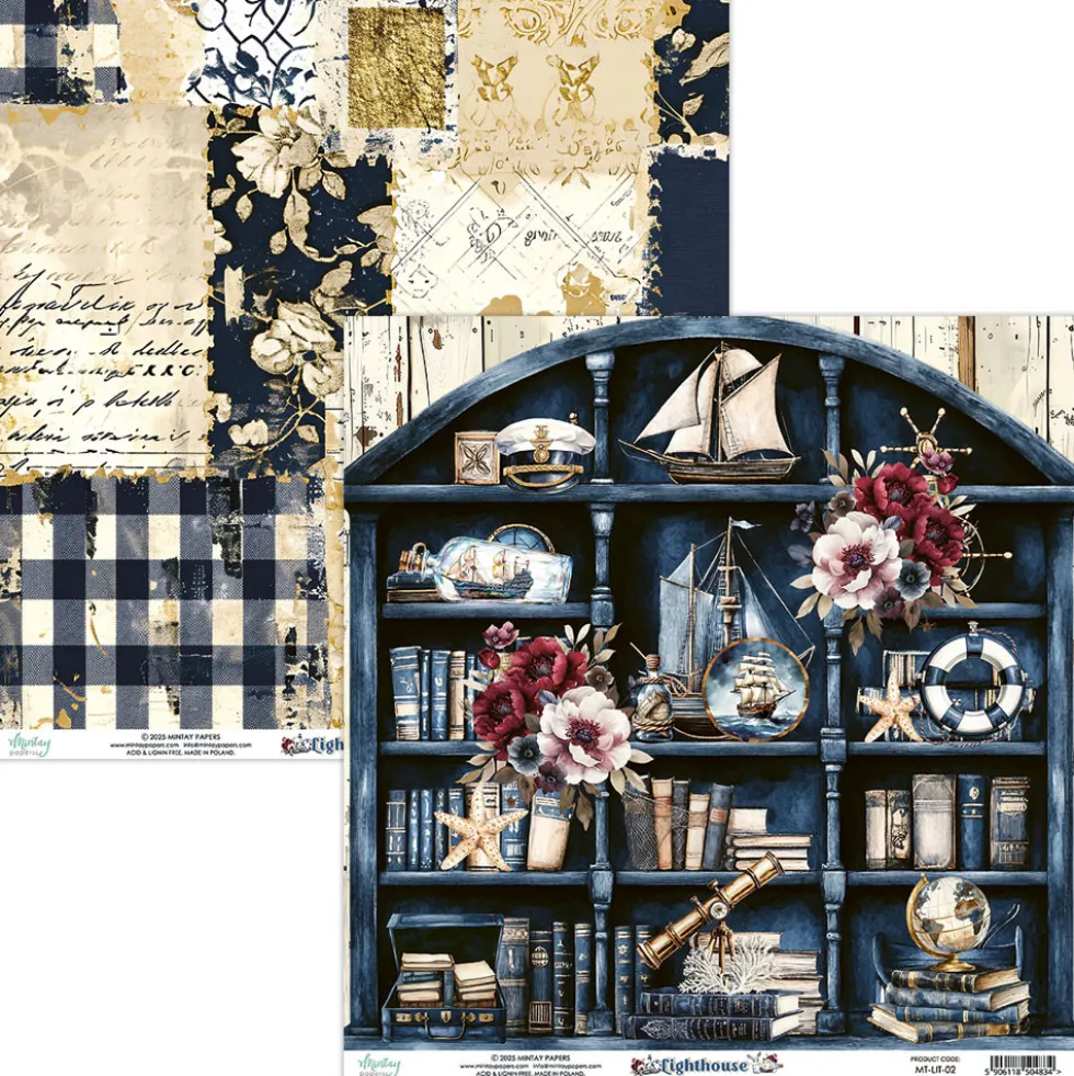 Papier do scrapbookingu 30,5 x 30,5 cm - Mintay - Lighthouse 03