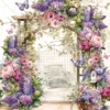 Papier do scrapbookingu 30,5 x 30,5 cm - Mintay - Lilac Garden 03