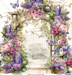 Papier do scrapbookingu 30,5 x 30,5 cm - Mintay - Lilac Garden 02