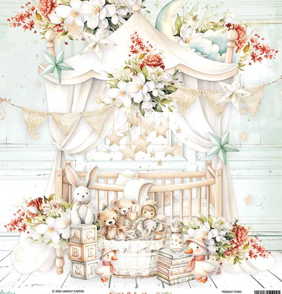 Papier do scrapbookingu 30,5 x 30,5 cm - Mintay - Lullaby Lane 02