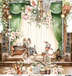 Papier do scrapbookingu 30,5 x 30,5 cm - Mintay - Music Garden 02