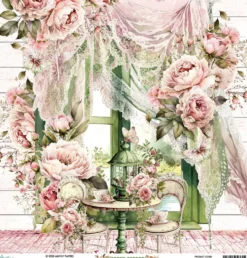 Papier do scrapbookingu 30,5 x 30,5 cm - Mintay - Peony Garden 02