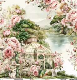 Papier do scrapbookingu 30,5 x 30,5 cm - Mintay - Peony Garden 01