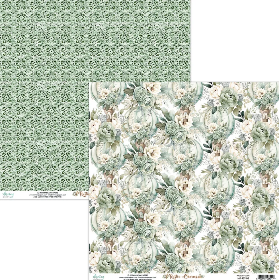 Papier do scrapbookingu 30,5 x 30,5 cm - Mintay - Rustic Charms 05