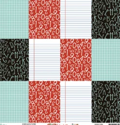 Papier do scrapbookingu 30,5 x 30,5 cm - Mintay - School Days 06