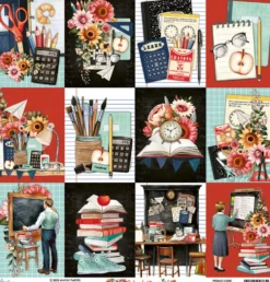 Papier do scrapbookingu 30,5 x 30,5 cm - Mintay - School Days 06