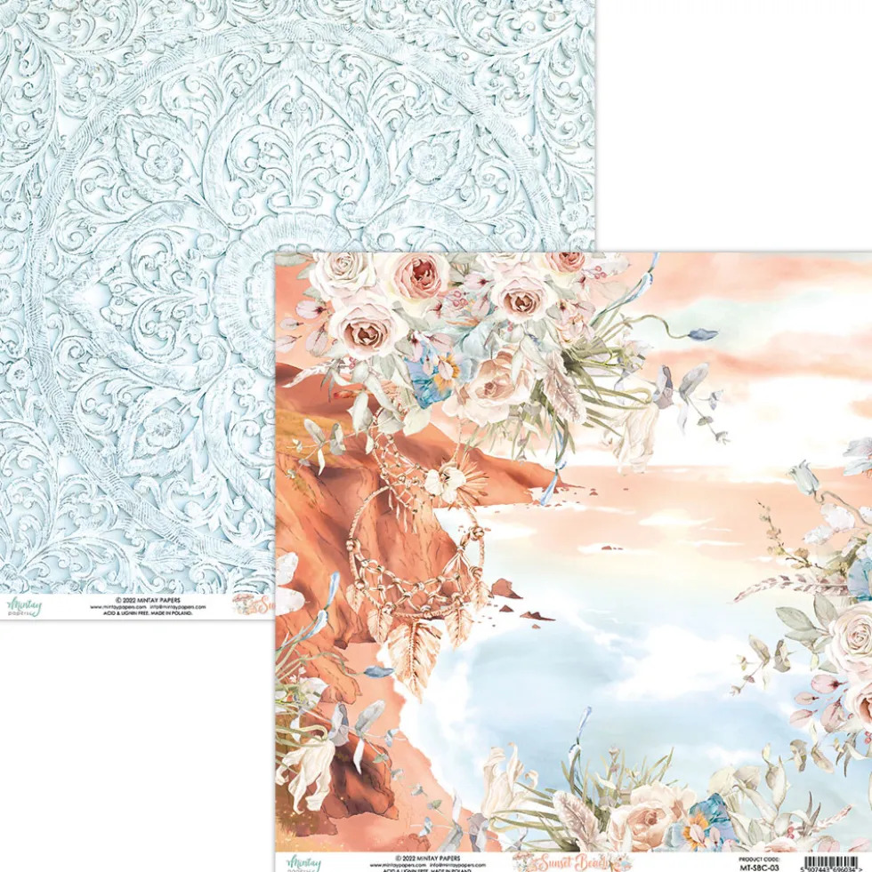 Papier do scrapbookingu 30,5 x 30,5 cm - Mintay - Sunset Beach 03