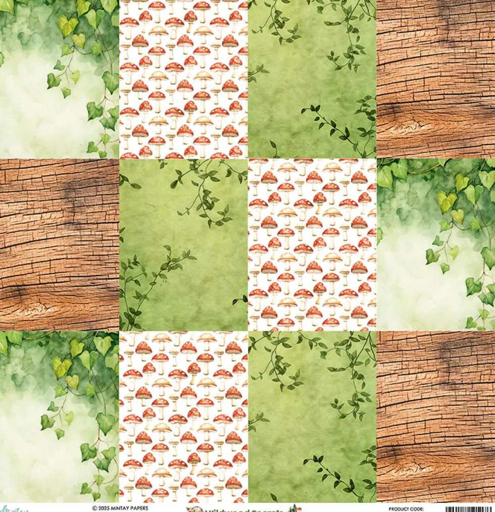 Papier do scrapbookingu 30,5 x 30,5 cm - Mintay - Wildwood Secrets 06