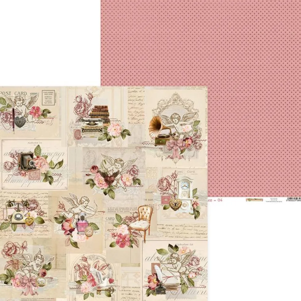Papier do scrapbookingu 30,5 x 30,5 cm - Piątek Trzynastego - Love Stories 04