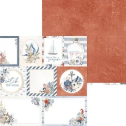Papier do scrapbookingu 30,5 x 30,5 cm - Piątek Trzynastego - Sea la vie 05
