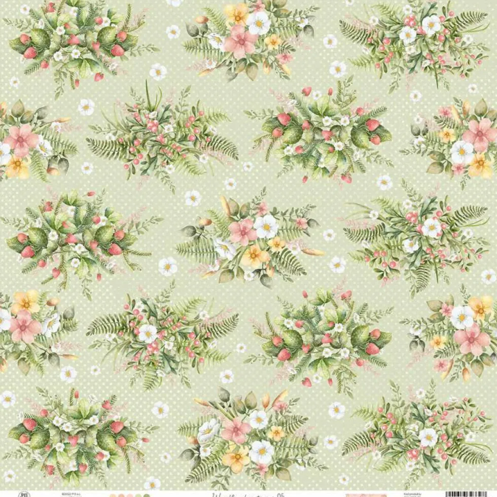 Papier do scrapbookingu 30,5 x 30,5 cm - Piątek Trzynastego - Woodland cuties 05