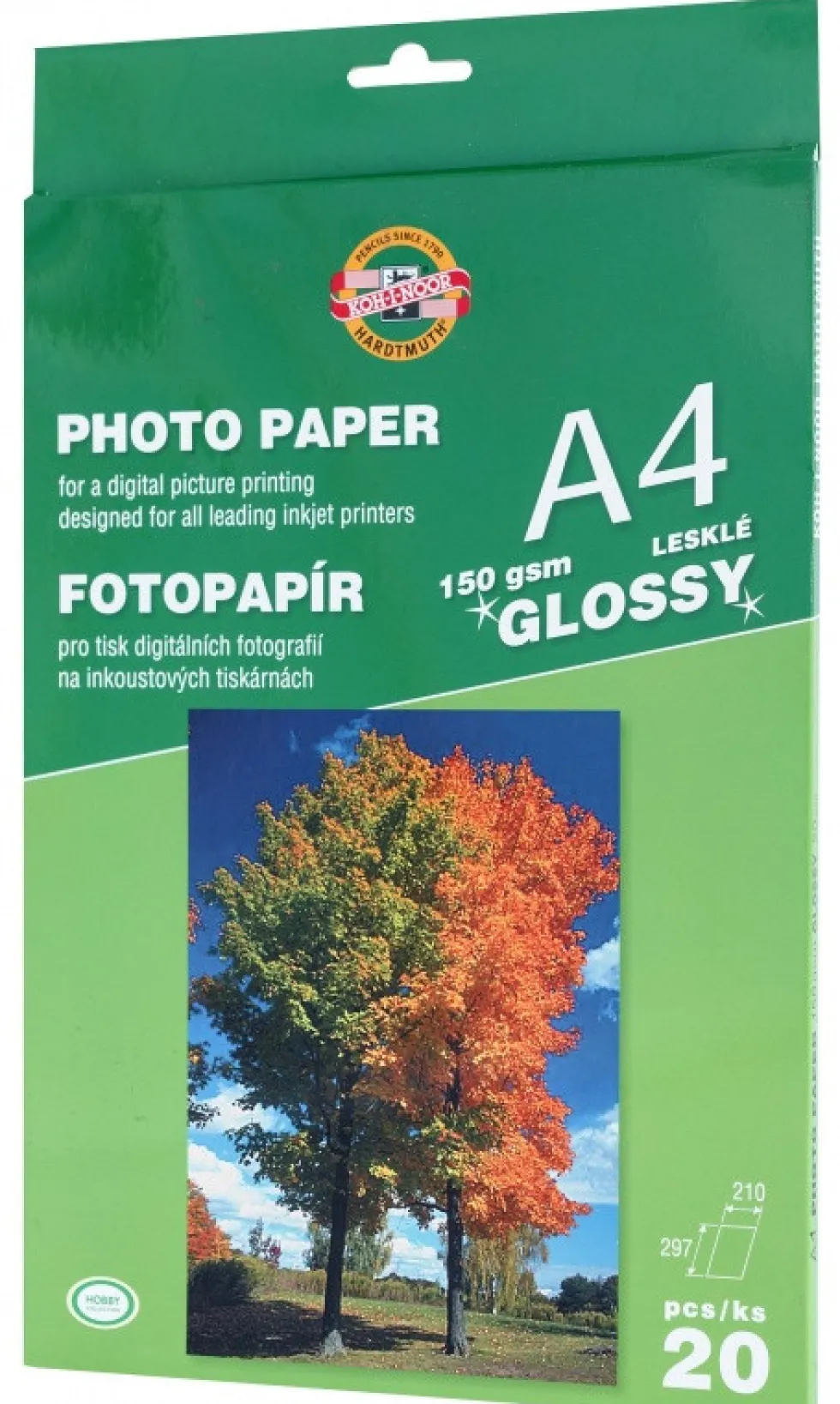 Papier fotograficzny A4 - Koh-I-Noor- błyszczący, 150 g/m2, 20 ark.