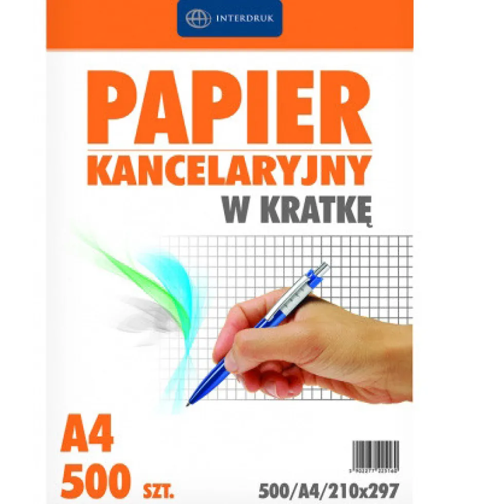 Papier kancelaryjny w kratkę A4 - Interdruk - 500 ark.