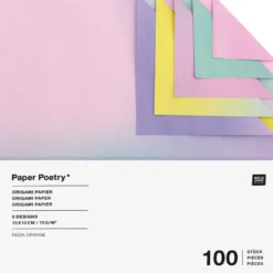 Papier origami Blurry Gradient - Paper Poetry - 15 x 15 cm, 100 ark.
