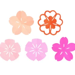 Papier origami Sakura Flowers z szablonami - Paper Poetry - 80 g, 50 ark.