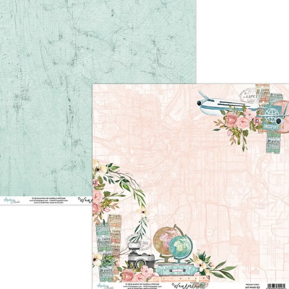 Papier ozdobny - Wanderlust 03 - Mintay by Karola