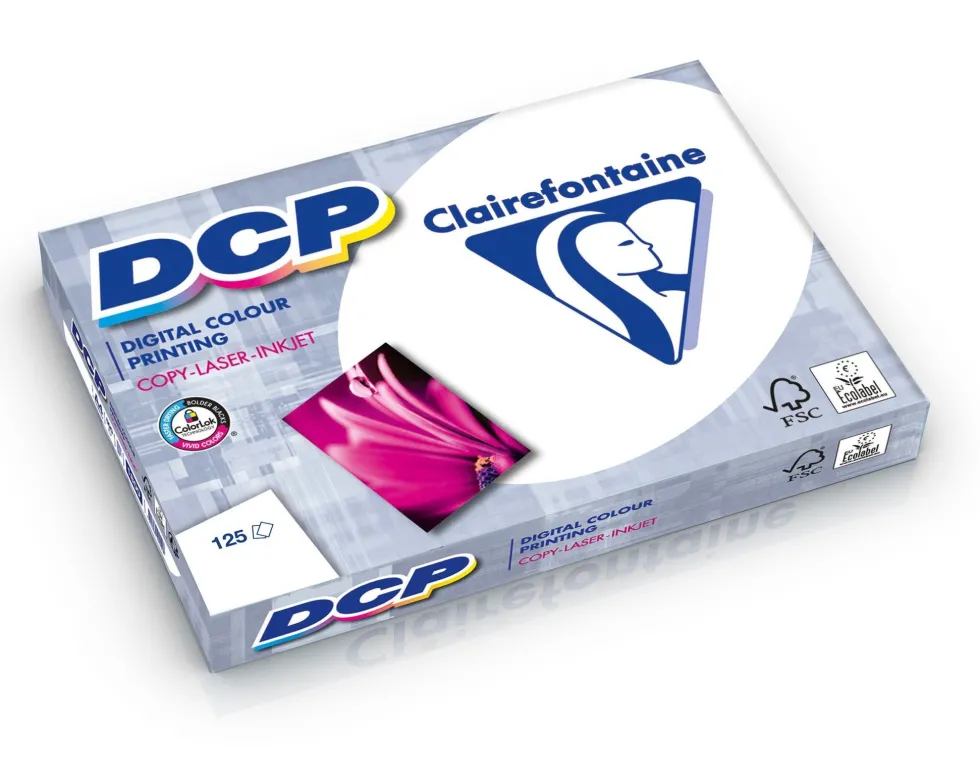 Papier satynowany DCP - Clairefontaine - biały, A3, 350 g, 125 ark.