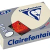Papier satynowany DCP - Clairefontaine - kremowy, A4, 100 g, 500 ark.