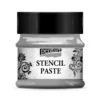 Pasta do szablonów Stencil Paste - Pentart - metaliczne srebro, 50 ml