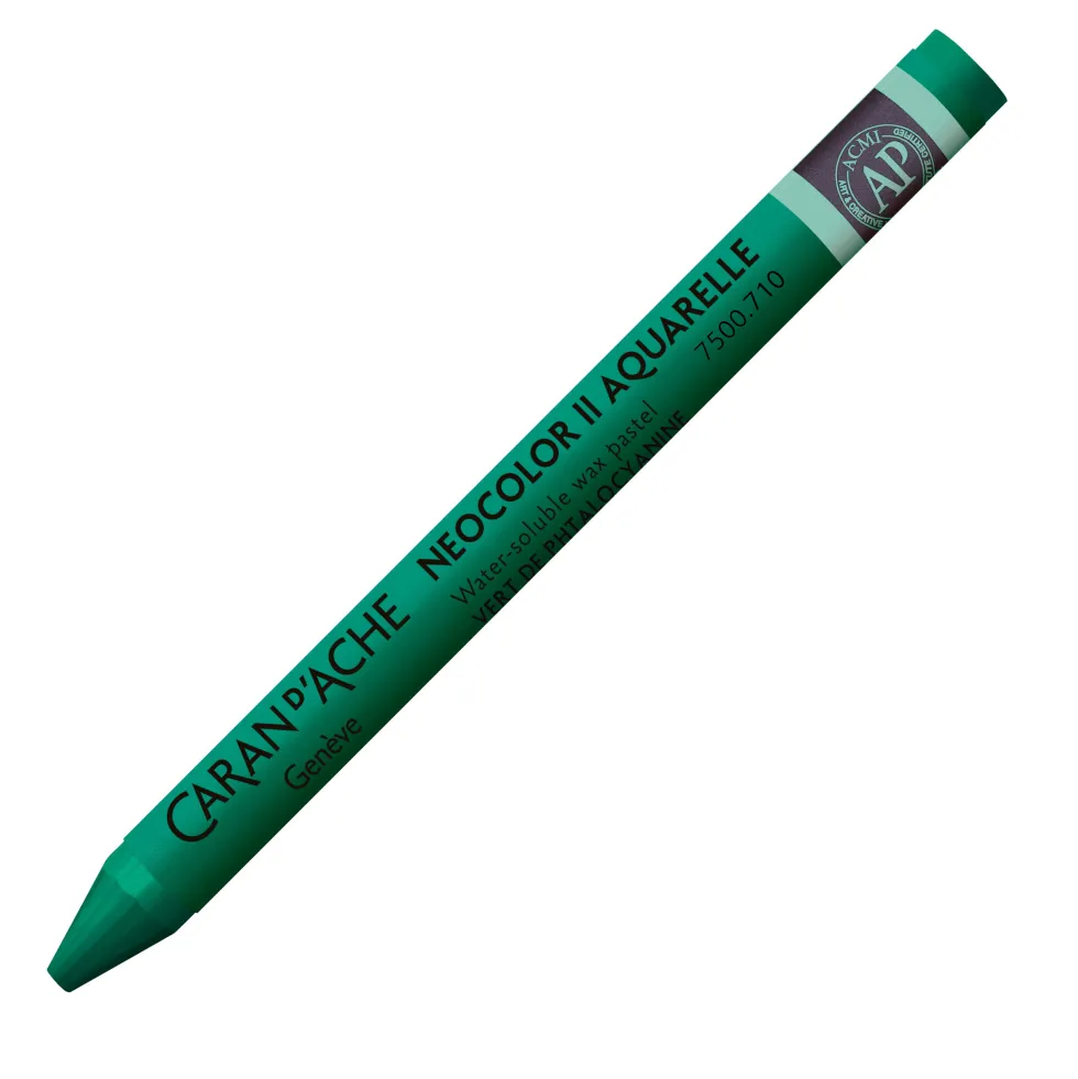 Pastela akwarelowa Neocolor II - Caran d'Ache - 710, Phthalocyanin Green